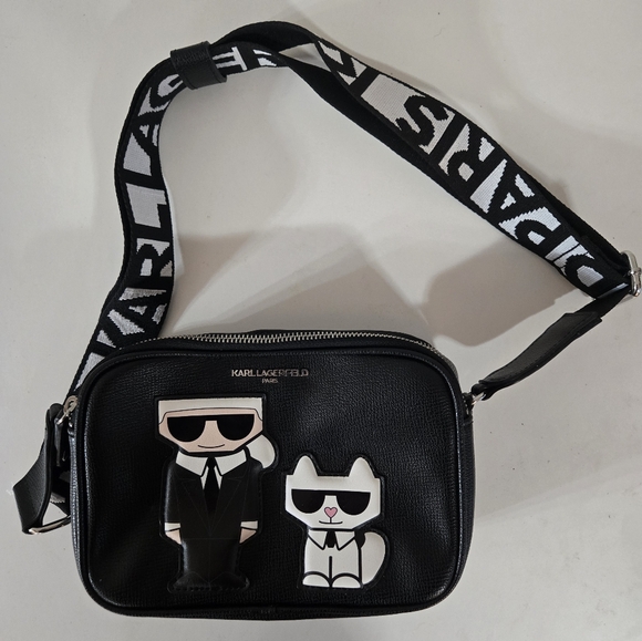Karl Lagerfeld Handbags - Karl Lagerfeld Black Crossbody Bag